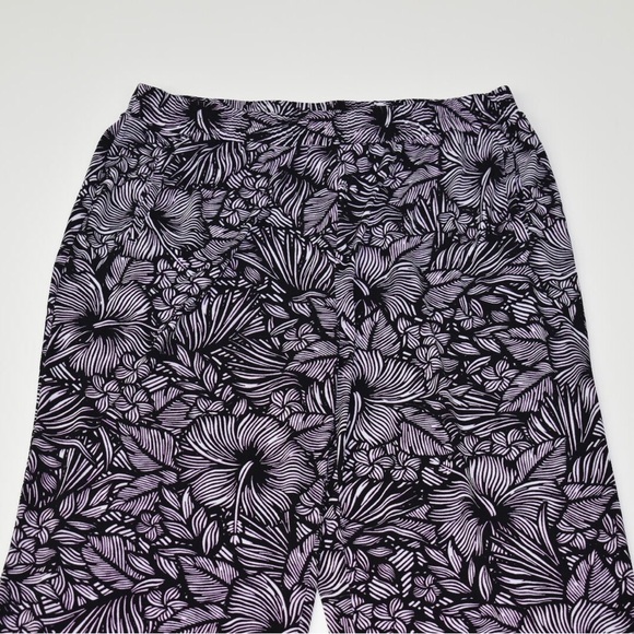 Worthington Purple Floral Wide Leg Pants - Picture 4 of 5